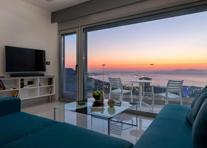 Rhodes Skyline Suite With Out Door Jacuzzi Sea View Ixia  fotorgafie